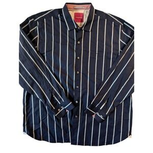 Tommy Bahama Button Down Shirt Men's Striped Long Sleeve Size XXL Office